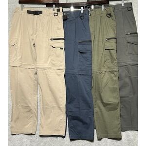 BC Clothing Mens Hiking Convertible Outdoor Cargo Pants MX34 Lot Of 4